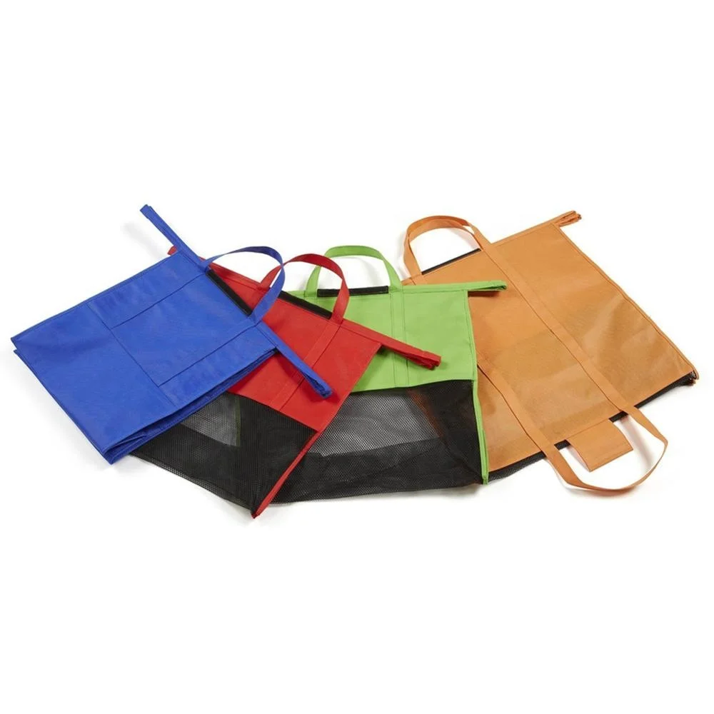 Экологически чистые многоразовые продуктовые сумки с изолированным охладителем, 4 комплекта, тележки, сумки для супермаркетов