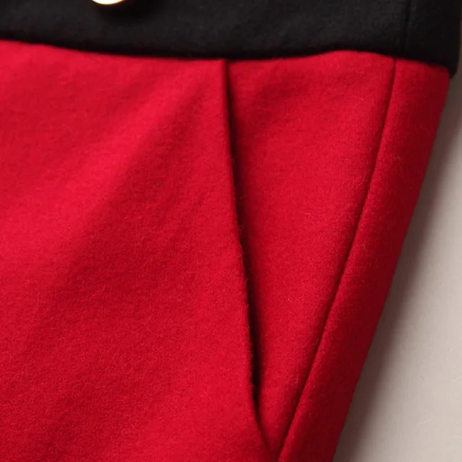 Winter Wool Ladies Wide Leg Palazzo Pants Suspenders Pants