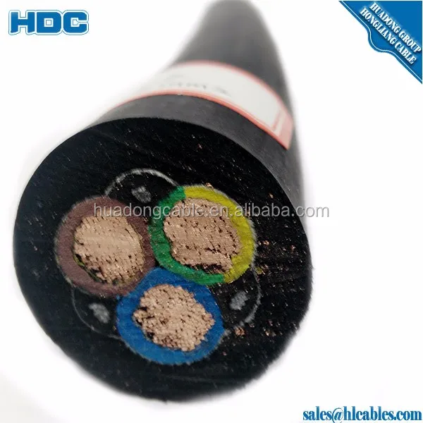 Marine type rubber sheath cable 300/500V 450/750V multi cores 2*0.75 3*1.5 with copper braiding shield waterproof oil resist