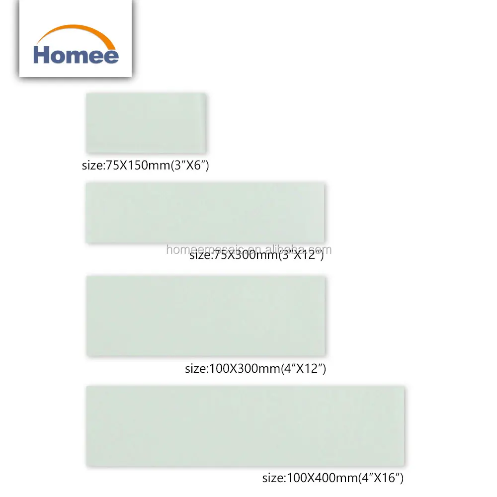 Custom made fresh white bathroom glass subway mosaic tile bathroom glass wall tile design