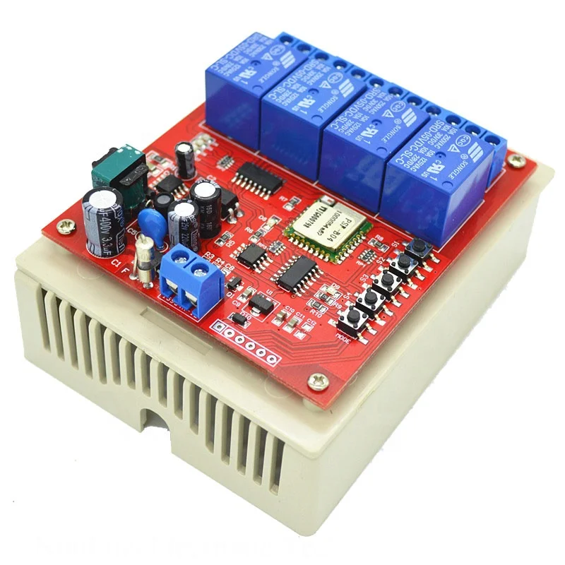Taidacent 433MHz mobile APP remote control relay board wifi light switch 220v 4ch wireless