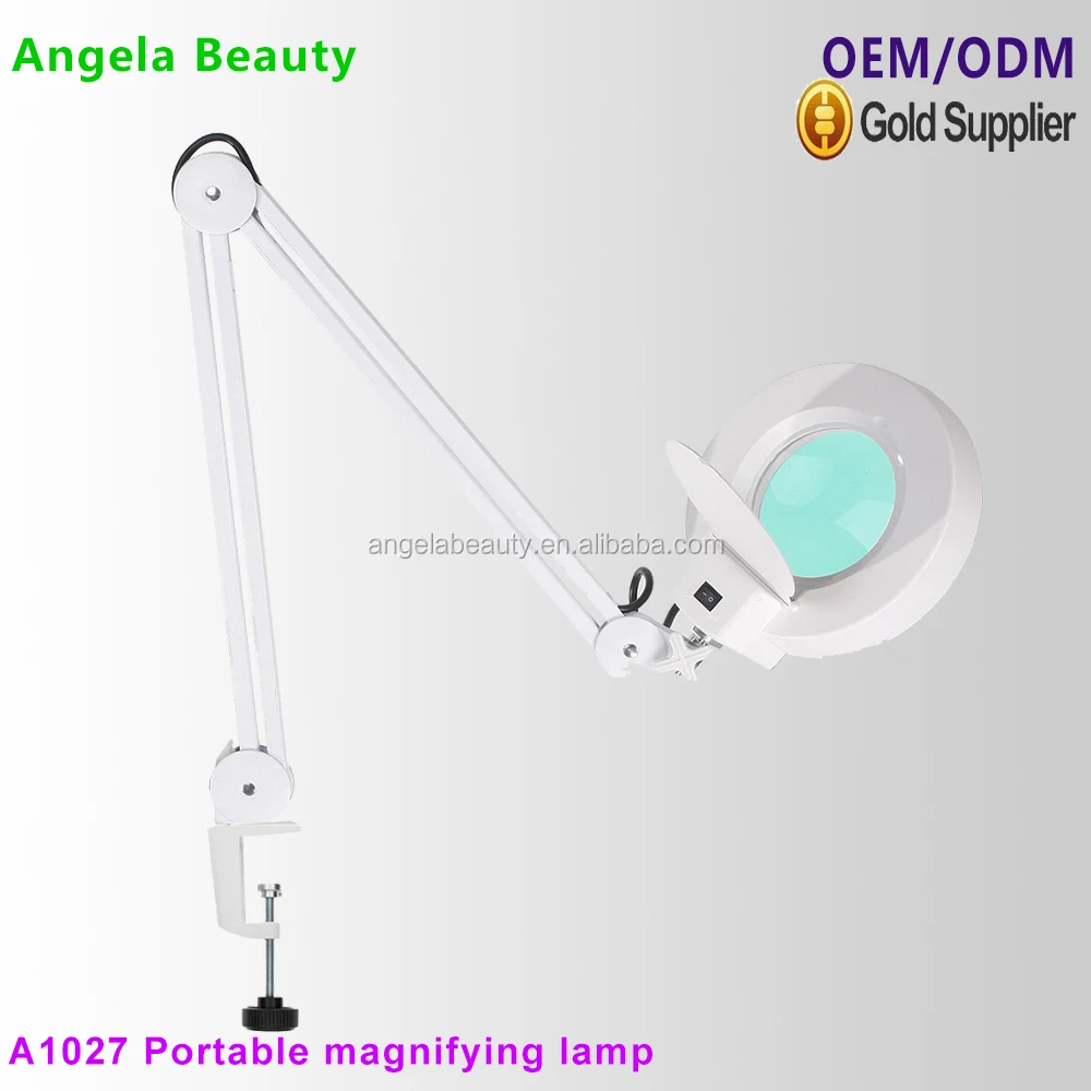 A1027 увеличительная Настольная лампа с зажимом крокодила, Портативная Лупа
