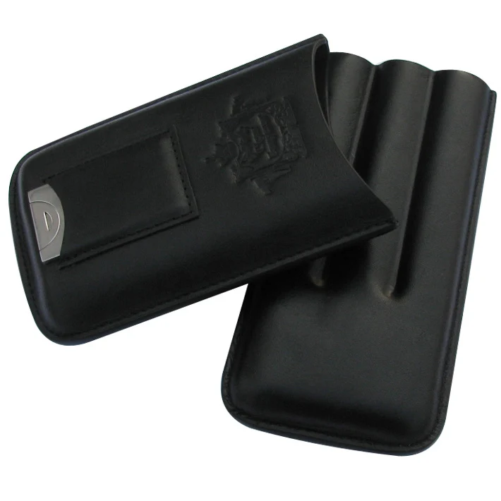
Travel leather cigar case with cutter leather cigar case 