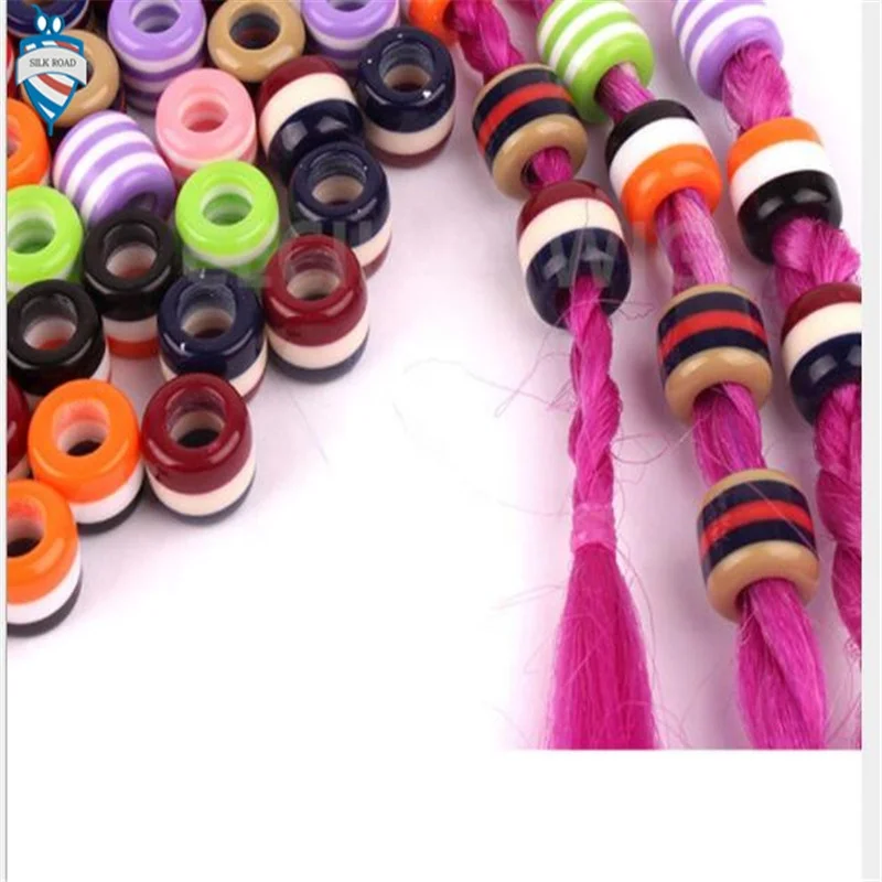 Diy adorn article fittings big bead wig adorn article receive hair ring to receive hair to buckle dirty braid illuminates loose
