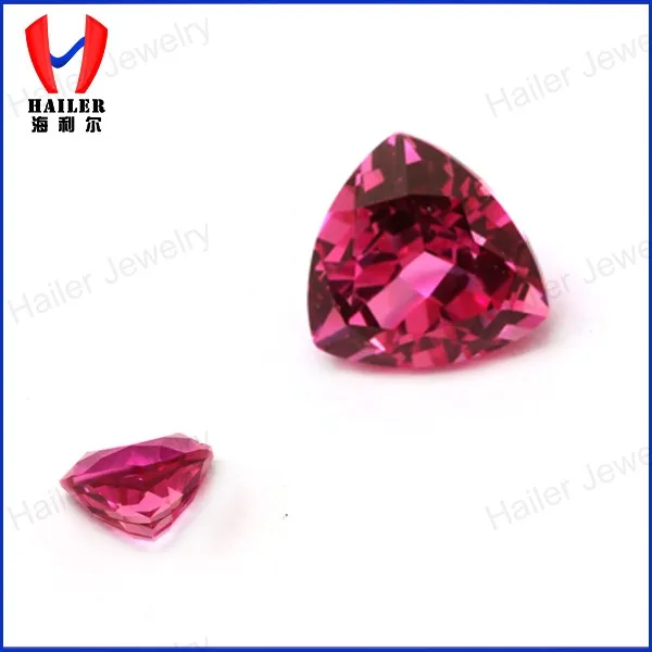 high quality trillion cut synthetic red ruby gemstone