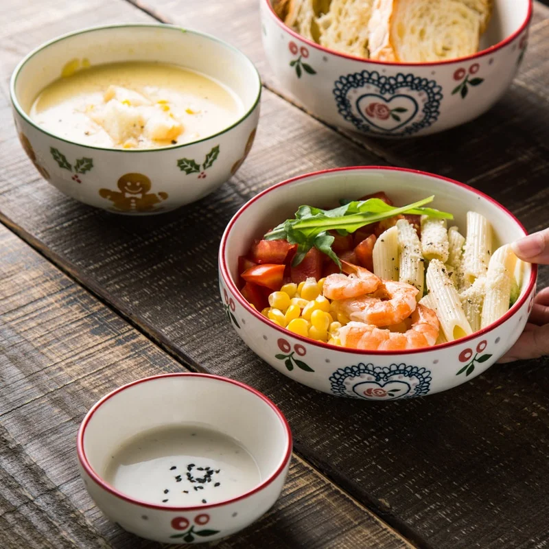 Высокое Качество ручная роспись Креативный дизайн Вишневый узор керамическая посуда столовые сервизы