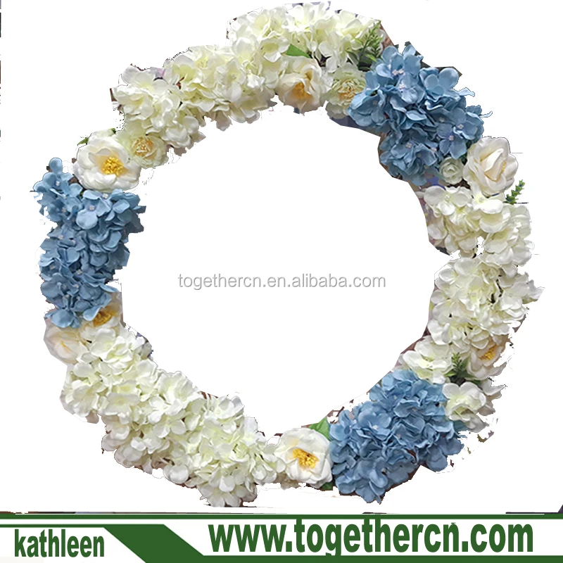 Colorful Yellow Rose & Mixed Wildflower Floral Front Door Wreath