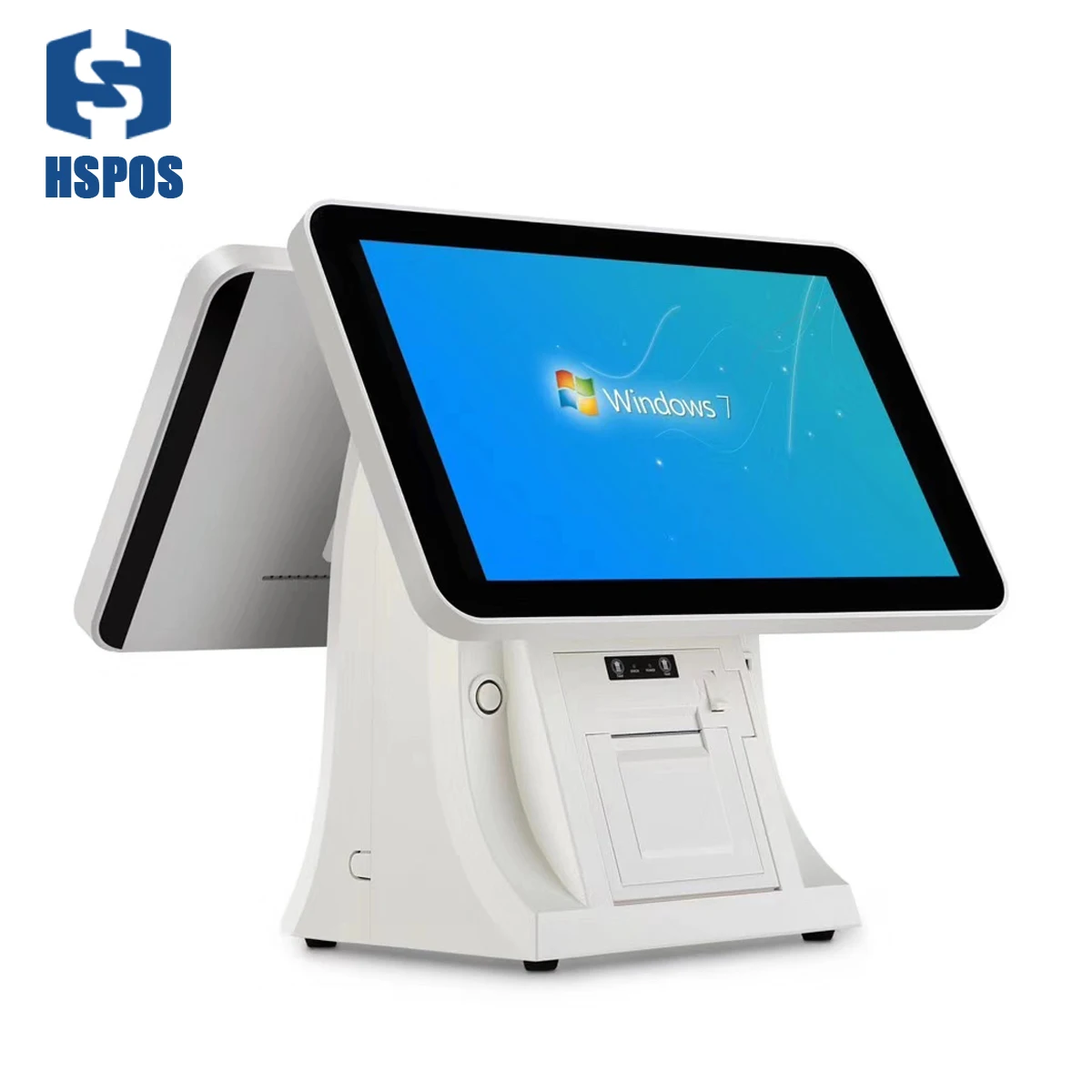 Newest LCD Display 15 inch Dual Restaurant Retail Touch Screen POS System with SSD32GB for Supermarket