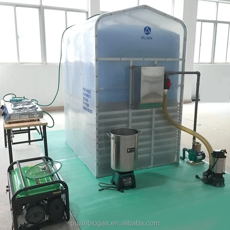 
PUXIN CE certified 3.4m3 portable assembly mini biogas digester 