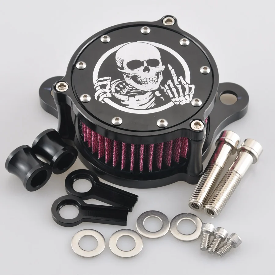 Воздушный фильтр для мотоцикла, воздухозаборная система, комплект подходит для Harley Sportster XL883 XL1200 Iron 883 48 72 sevi-two 1991-2021