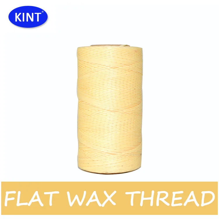 1mm 210D/1*16 200m 100% polyester colored flat waxed braided thread for leatherware