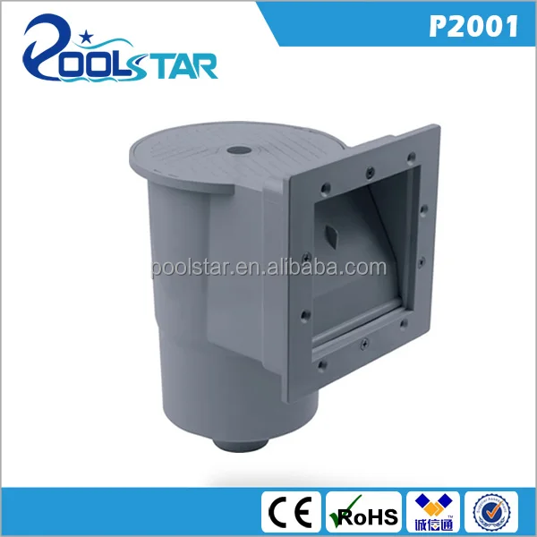 Complete above Ground Swimming Pool Skimmer P2001 Widemouth Dyna-Skim with Square ABS Filter for Square Shaped Pools