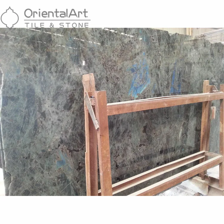 Luxury polished lemurian blue granite