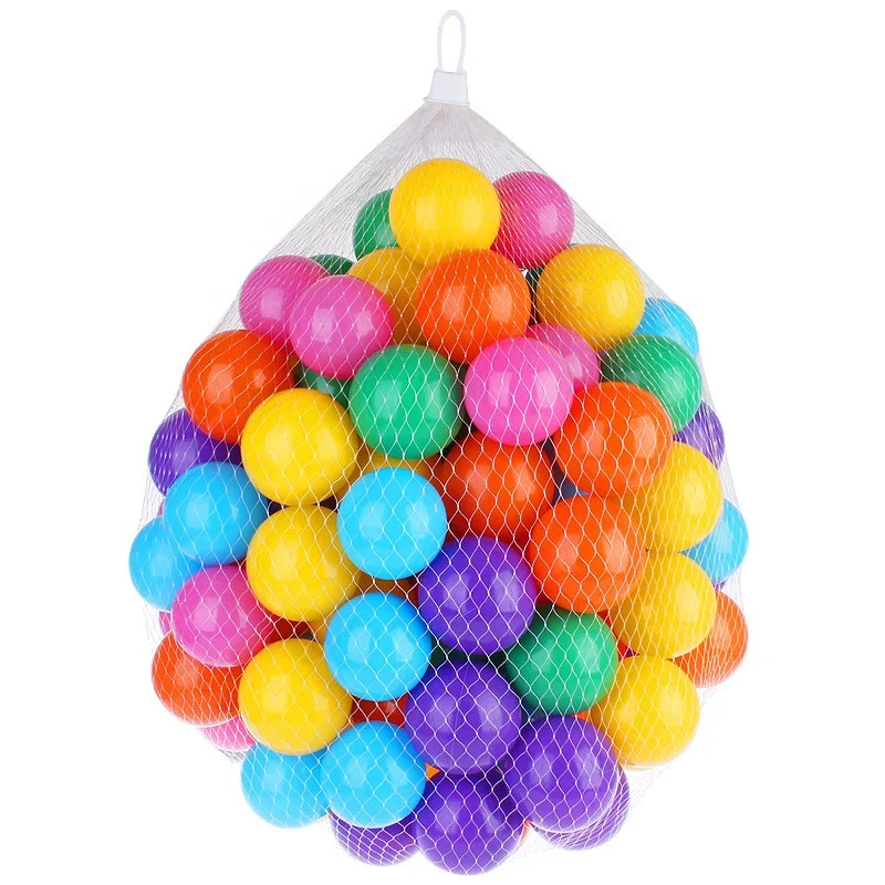 Multi-Coloured Plastic PE Ball Pit Play Toy Balls White Red Pink Yellow Blue Green
