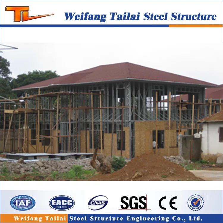 Fashionable and economic prefab light steel villa house steel structure house