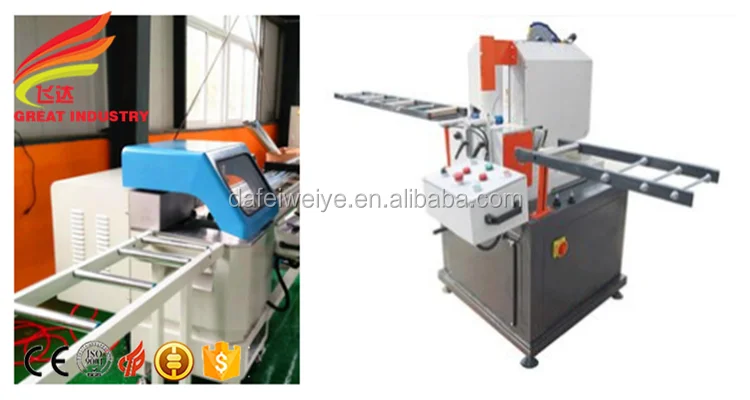 Aluminium door single head cutting saw aluminum window machine