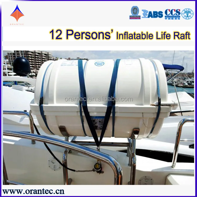 Водонепроницаемый тканевый квадратный надувной спасательный плот для малышей на 4-12 человек, стандарт ISO 9650-1