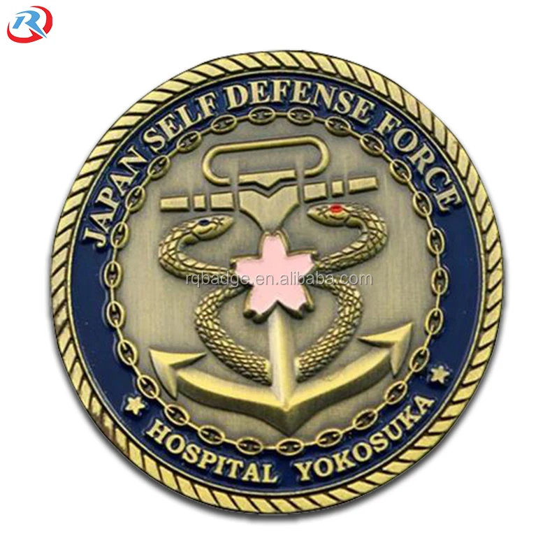 Custom Logo Military Souvenir Army Commemorative Sports Metal Soft Enamel Challenge Coin