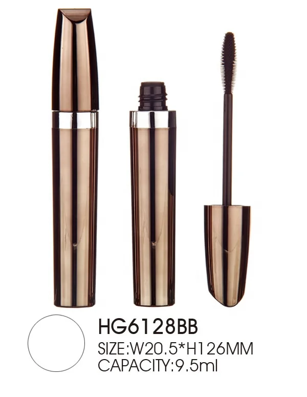 High quality round brown cosmetic packaging empty mascara tube