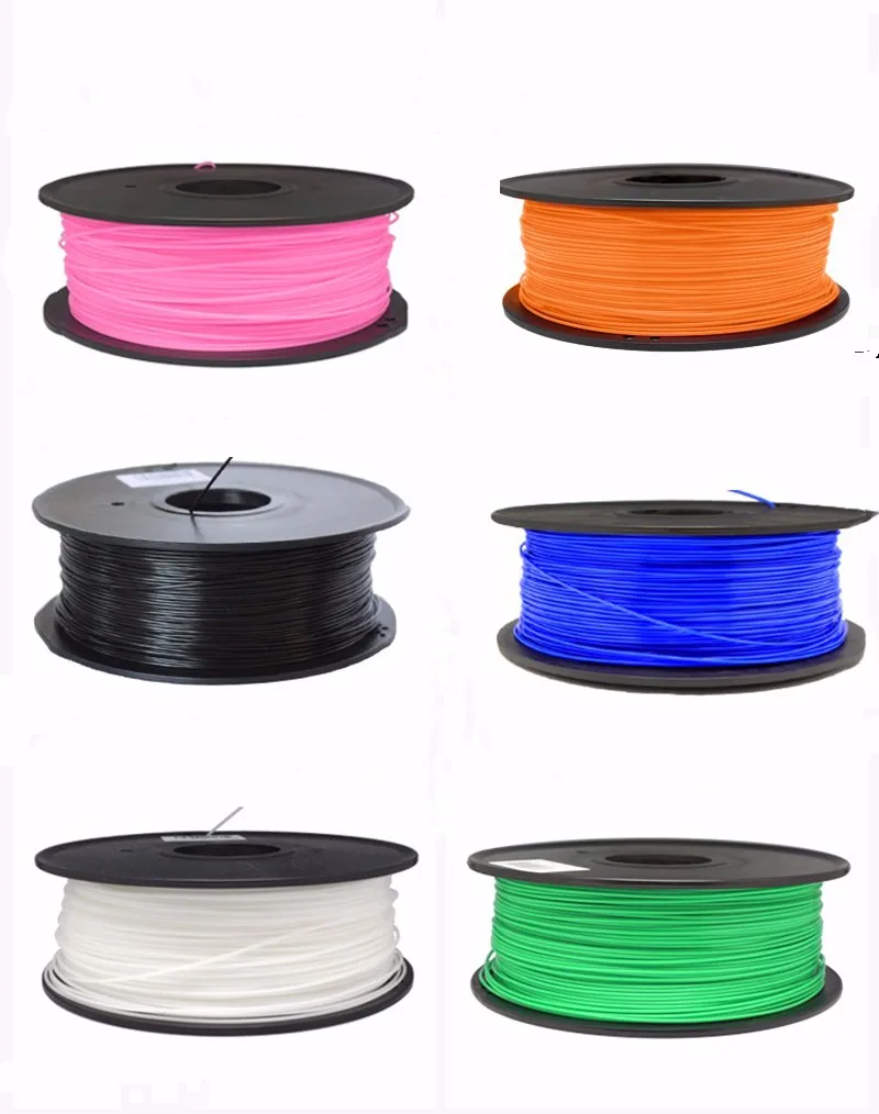 2017 dewang factory price multi-color printer filament 1.75mm/3.00mm pla/abs filament eco-friendly plastic 3d printer filament