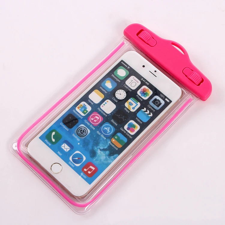 Custom Made High Quality Pink Clear PVC Plastic Phone Case