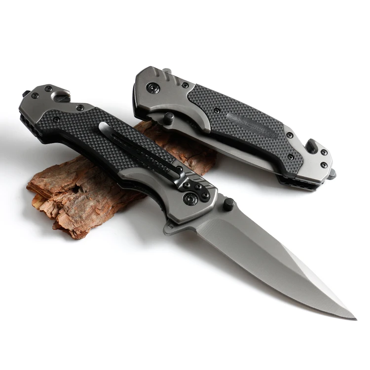 
5CR13MOV Camping Survival Folding Knife G10 Handle 