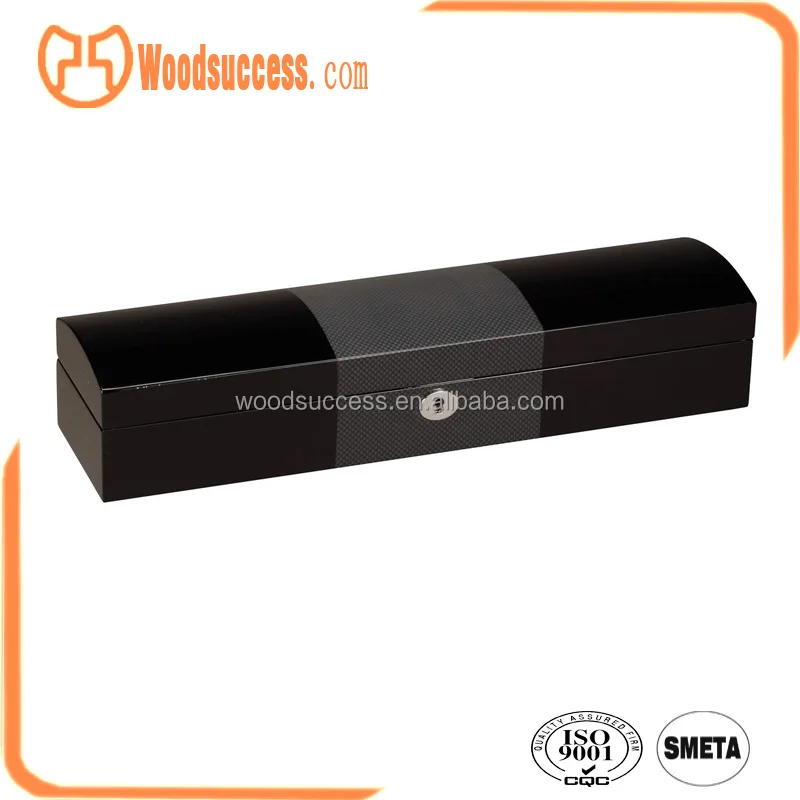 Дипломат 8 Piano Black Деревянные Подарочные Часы Коробка С Акцентом Углеродного Волокна Отделка