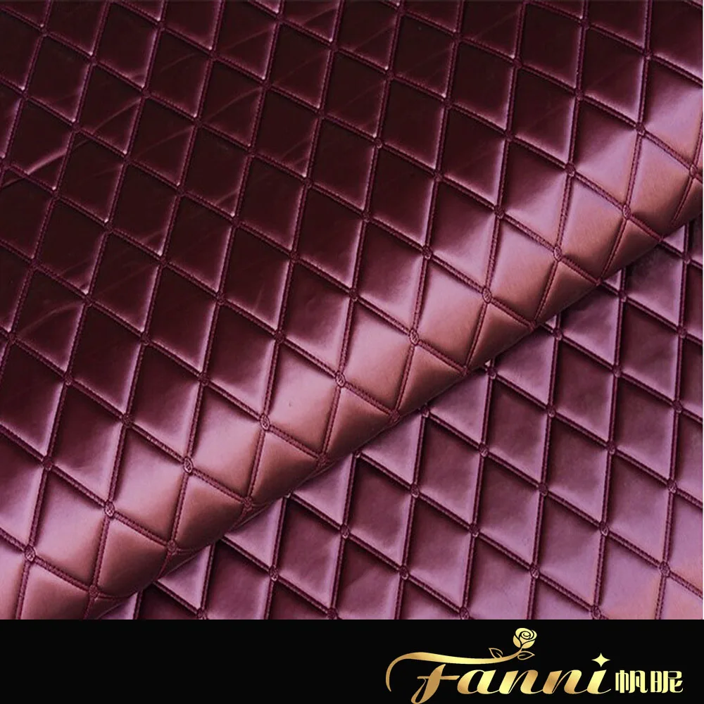 Soft Pack Leather Rexine For Decoration Fashion Design PVC Leather For TV Background Wall Wallpaper