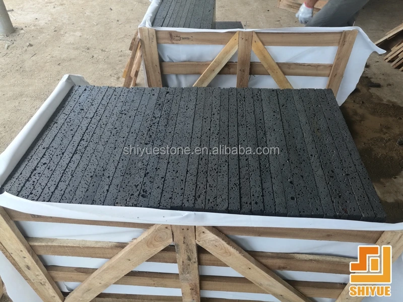 
China Hainan black lava stone tile price lava stone for sale 