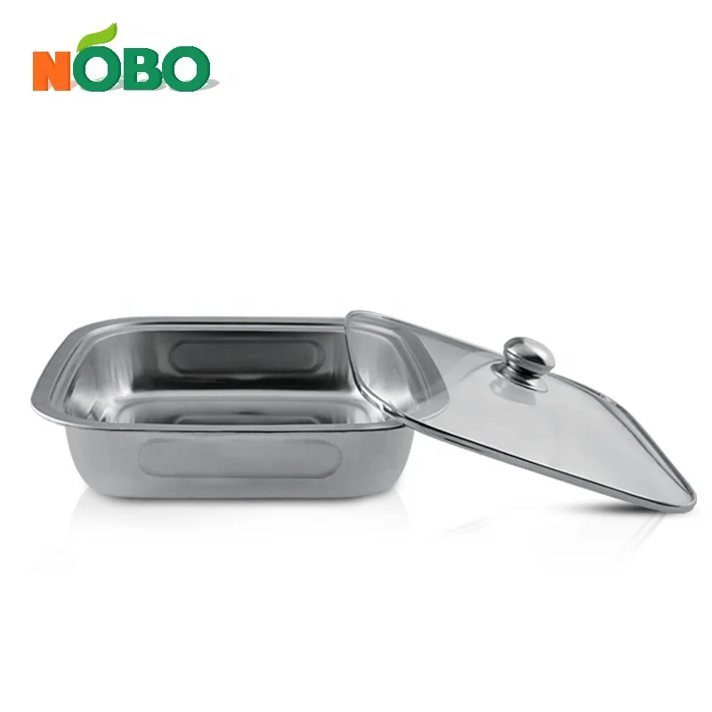 Commercial Kitchen Equipment Square Dish Buffet Tray/Chafing Dishes With Lid