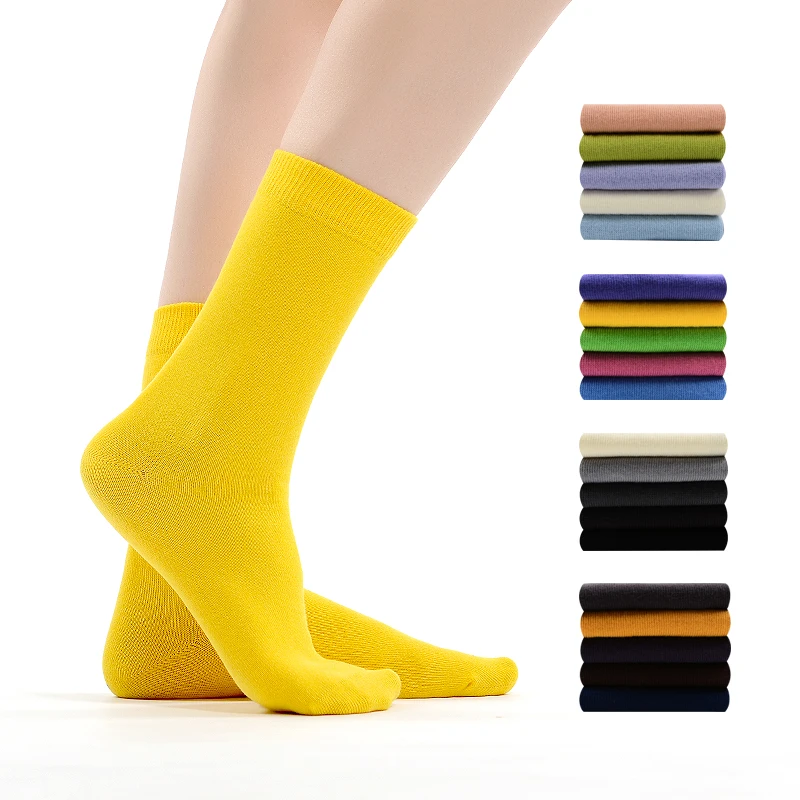 MEIKAN Brand Cheap Colorful Crew Knit Dress Business Socks Custom Formal Women Cotton Socks Men