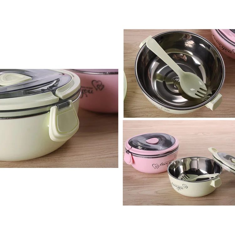 WHEAT Stainless Steel Vacuum Lunch Box Insulated Jar Food Container Hot Cold Thermos 1.2L