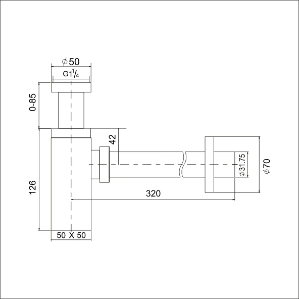 Solid Brass Plumbing P-Trap Bathroom Sink Pipe Bottle Traps For Wash Basins & Waste Drainer Pop Up Drain