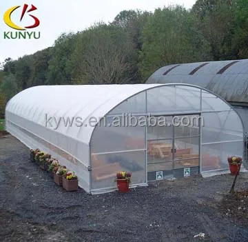 Double Arch roof type tunnel greenhouse round greenhouse bradford greenhouses
