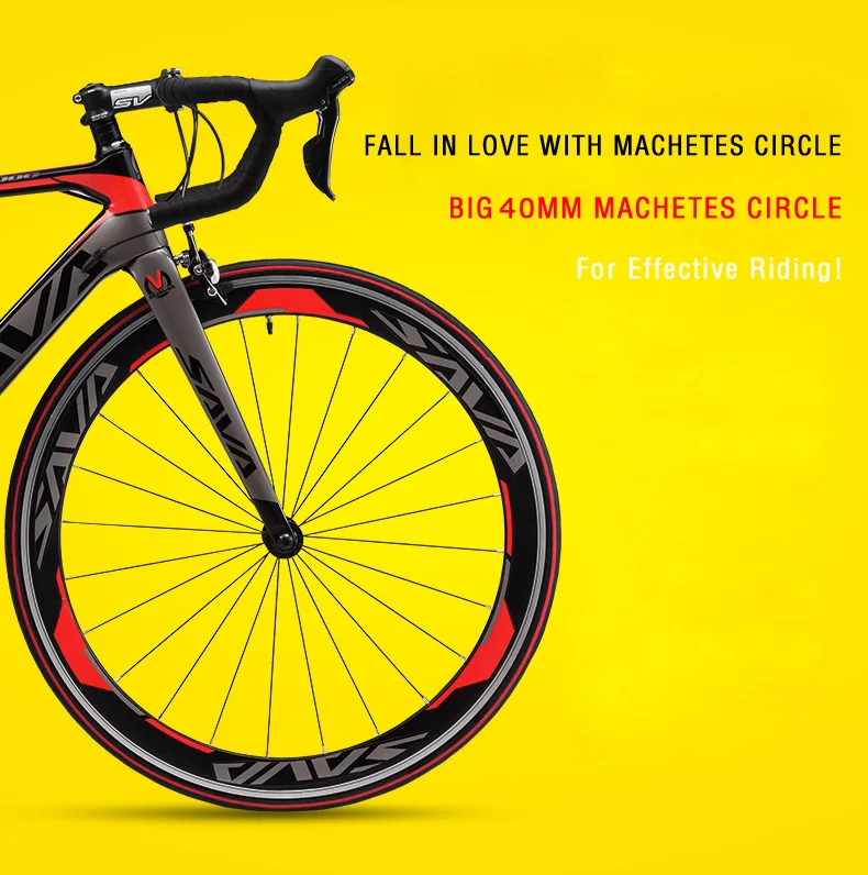 SAVA carbon fiber road bike 22 speed Fitness 700C*440/480/500/520MM complete carbon frame road bicycle racing bike