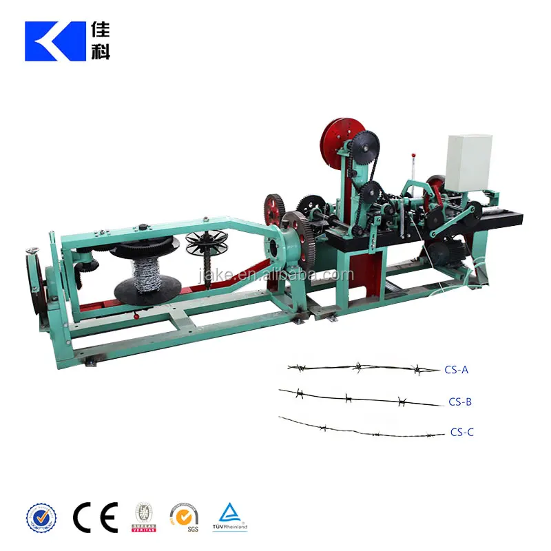 High speed barbed wire making machine