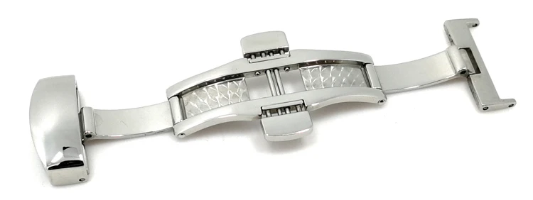 luxury high quality polishing matte metal steel butterfly watch buckle clasp