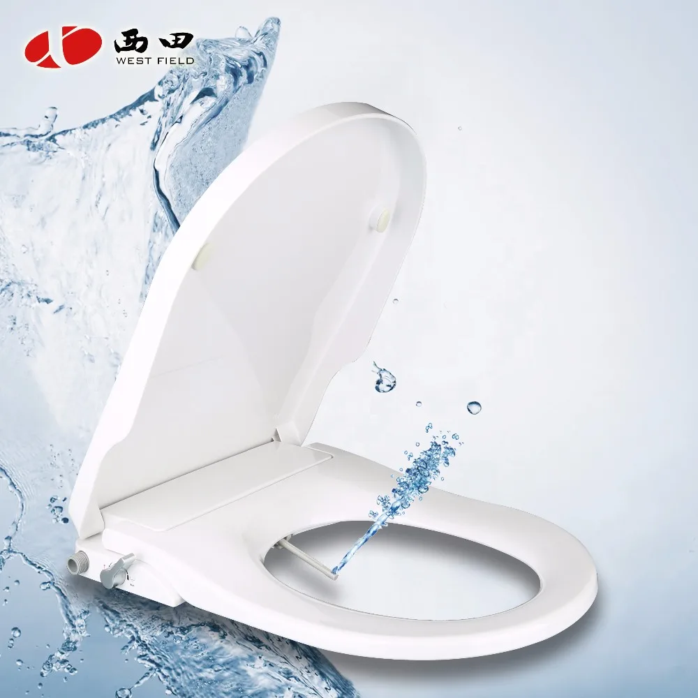 
2017 Hot sale Bidet Toilet Seat Cover with double Water Spray Nozzles for Sanitary Bathroom 