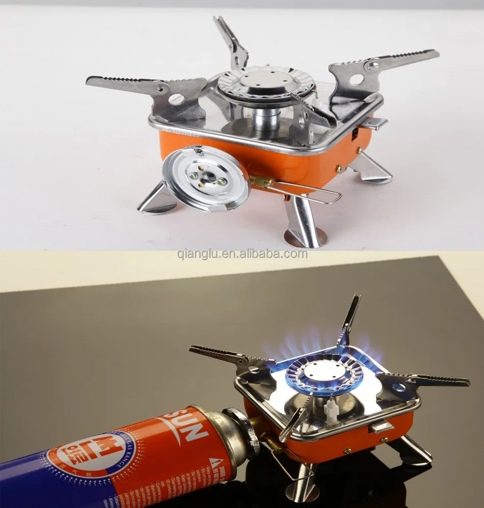 mini portable gas stove with cylinder for camping