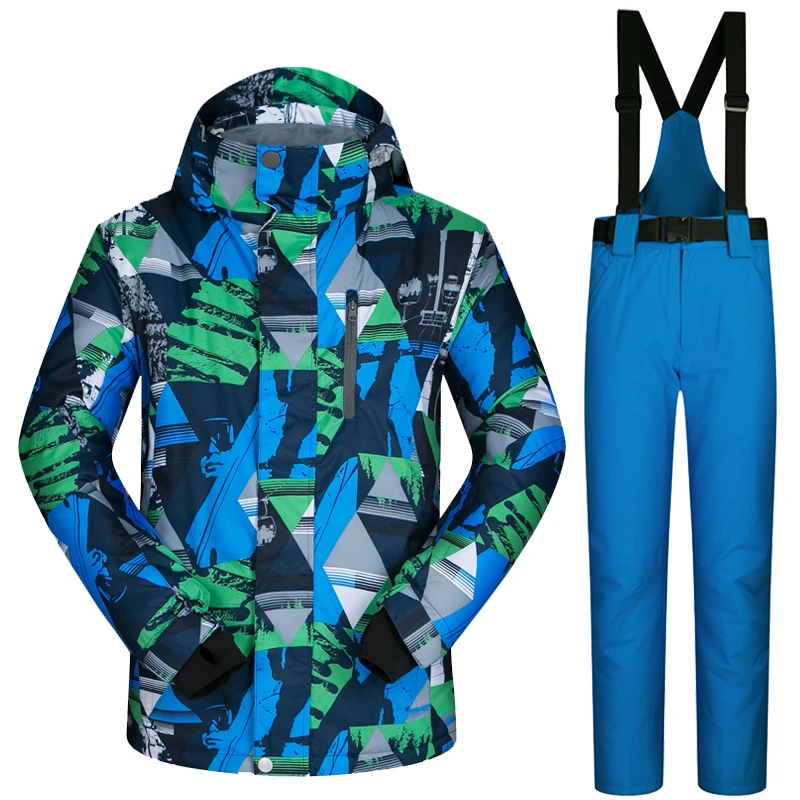 Толстая зимняя брендовая Водонепроницаемая уличная Теплая Лыжная куртка большого размера мужской лыжный костюм
