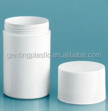 Styrene Push up Deodorant Containers Plastic Tubes, White with White Lipstick Cosmetics Ribbed Screw Caps(2.5oz) Screen Printing