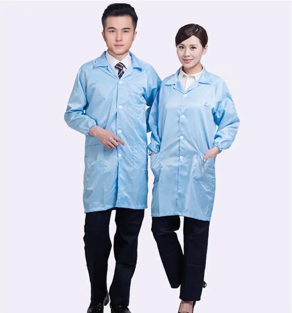 Soft And Comfortable Antistatic Labcoat Cleanroom Working Smock