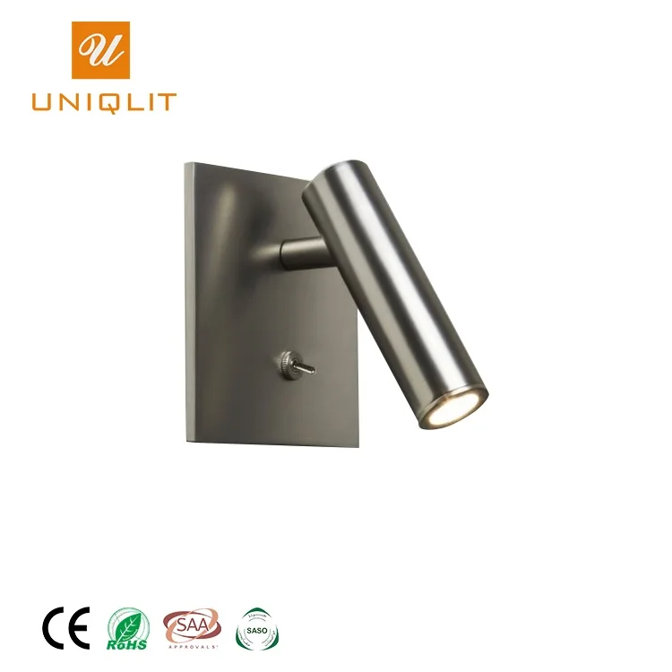Best Price Hotel Bedside Designs LED Reading Light Square Shape Mounted Wall Lamp