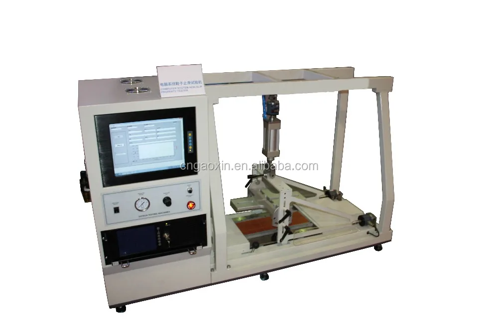 Friction Coefficient  Footwear and Floorings Rectangle Steel Footwear Testing Equipment To Test Shoe Outsole Slip Resistance