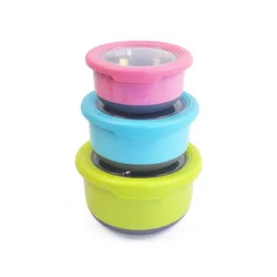 Food Storage Container 3pcs Stainless Steel Food Container Bento Lunch Box