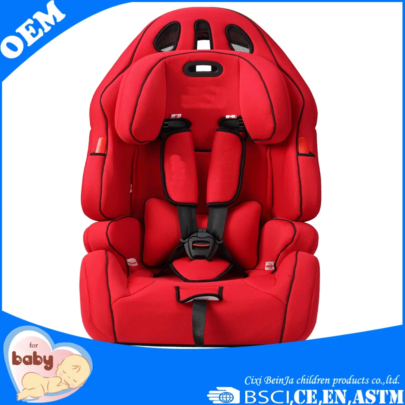 
 Детское автомобильное сиденье ECE R44/04, Группа 1 + 2 + 3, красного цвета  