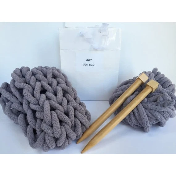 
Charmkey super thick chunky giant yarn 100% polyester hank yarn for a chunky baby blanket or scarf price 