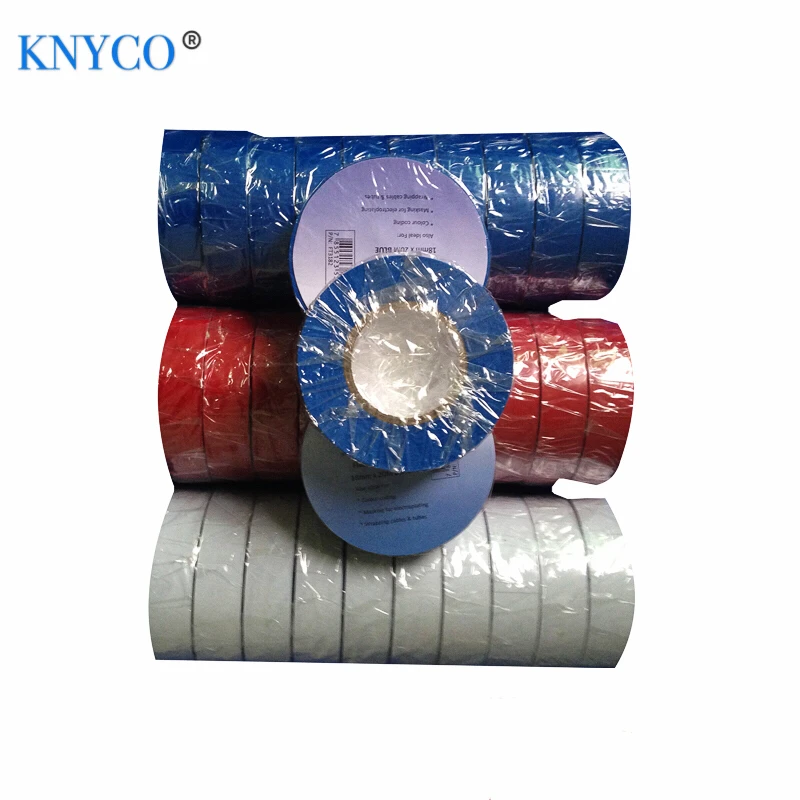 
High tack rubber based soft black PVC electrical tape with custom tape logo factory 