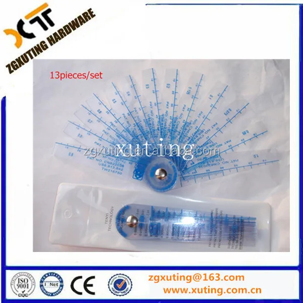 0.05 to 1.5mm Thickness Plastic Metric Filler Feeler Gauge 18 blades/set  Gap Measuring Tool for Measuring Gap