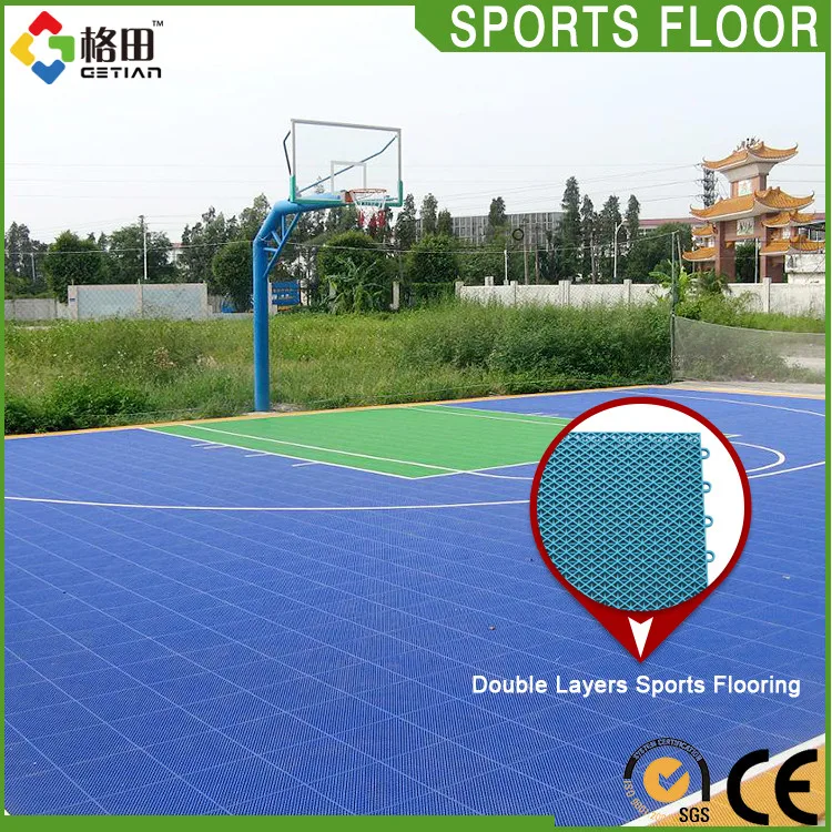 Flexible price pp basketball court plastic grid tiles,modular basketball court interlocking outdoor sports